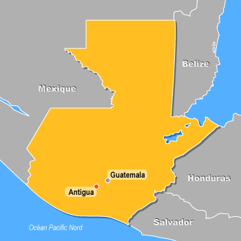 Carte du Guatemala