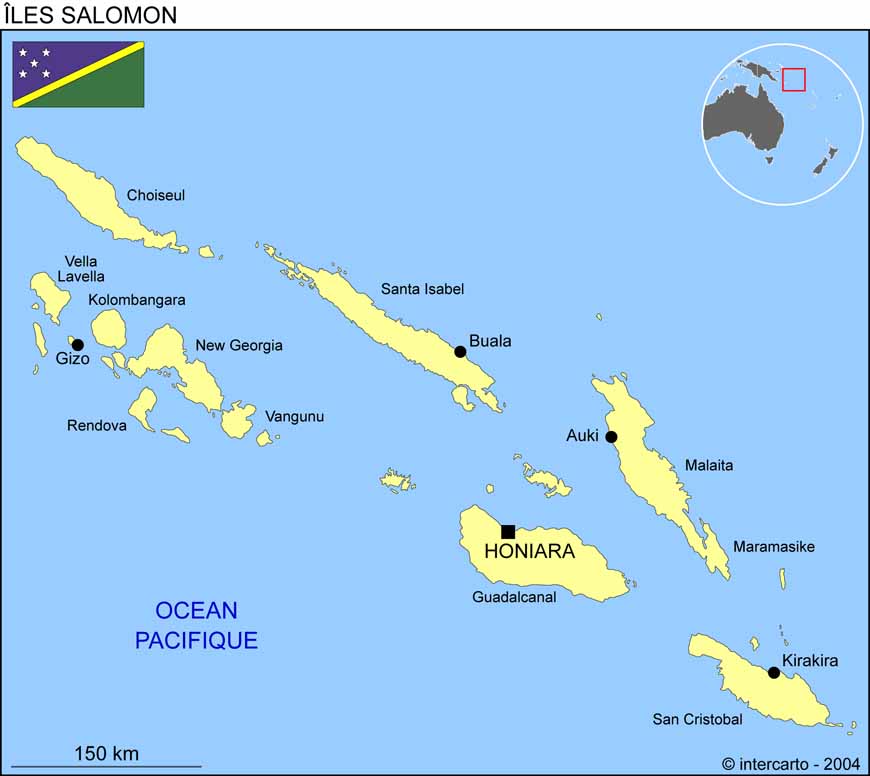 Carte des Iles Salomon