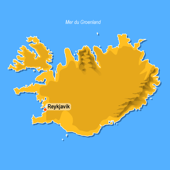 Carte de l'Islande