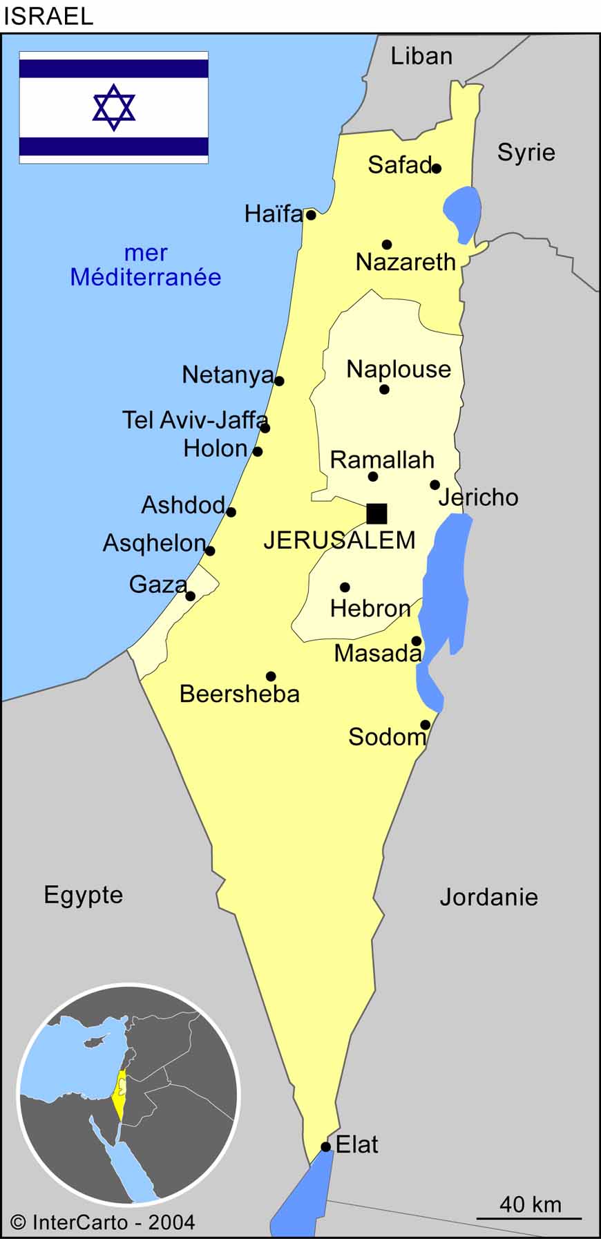 carte israel ville