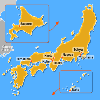 Carte du Japon