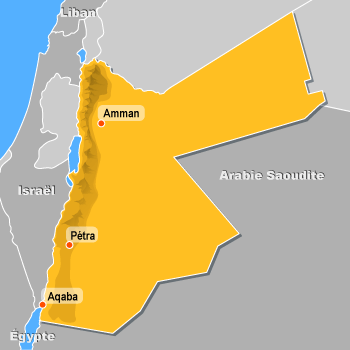 Carte de la Jordanie