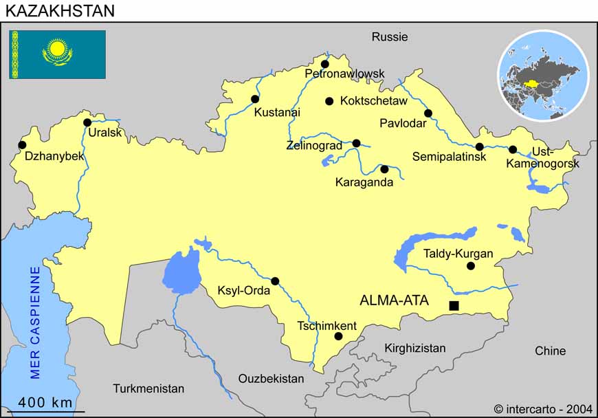 carte du kazakhstan