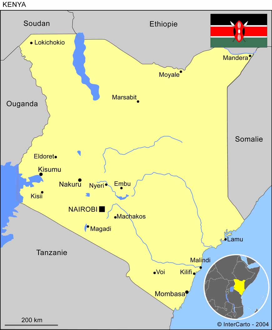 carte du kenya