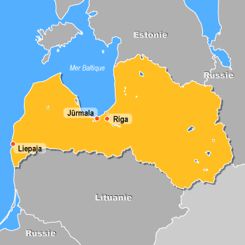 Carte de la Lettonie