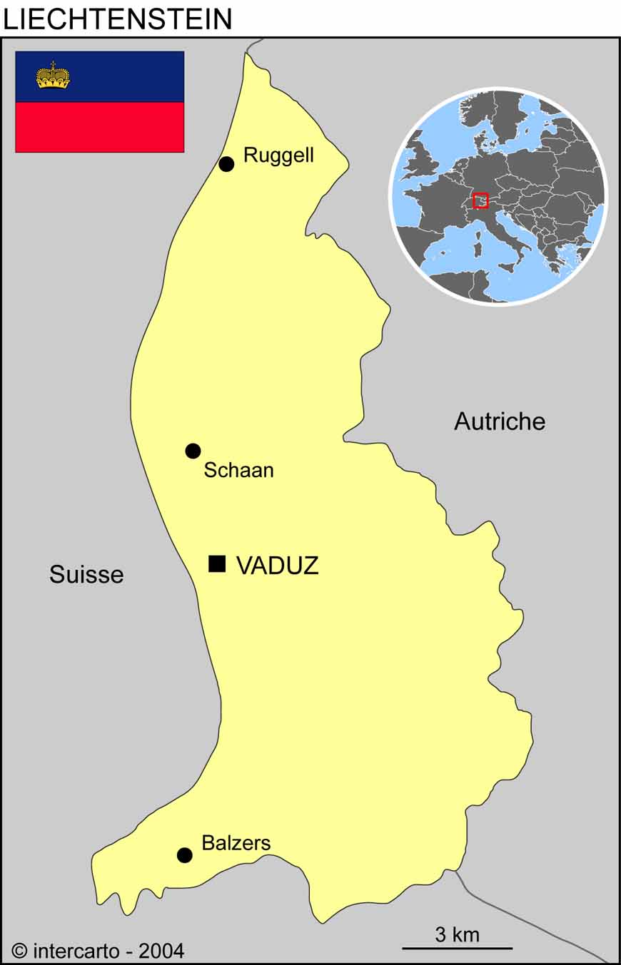 Carte du Liechtenstein