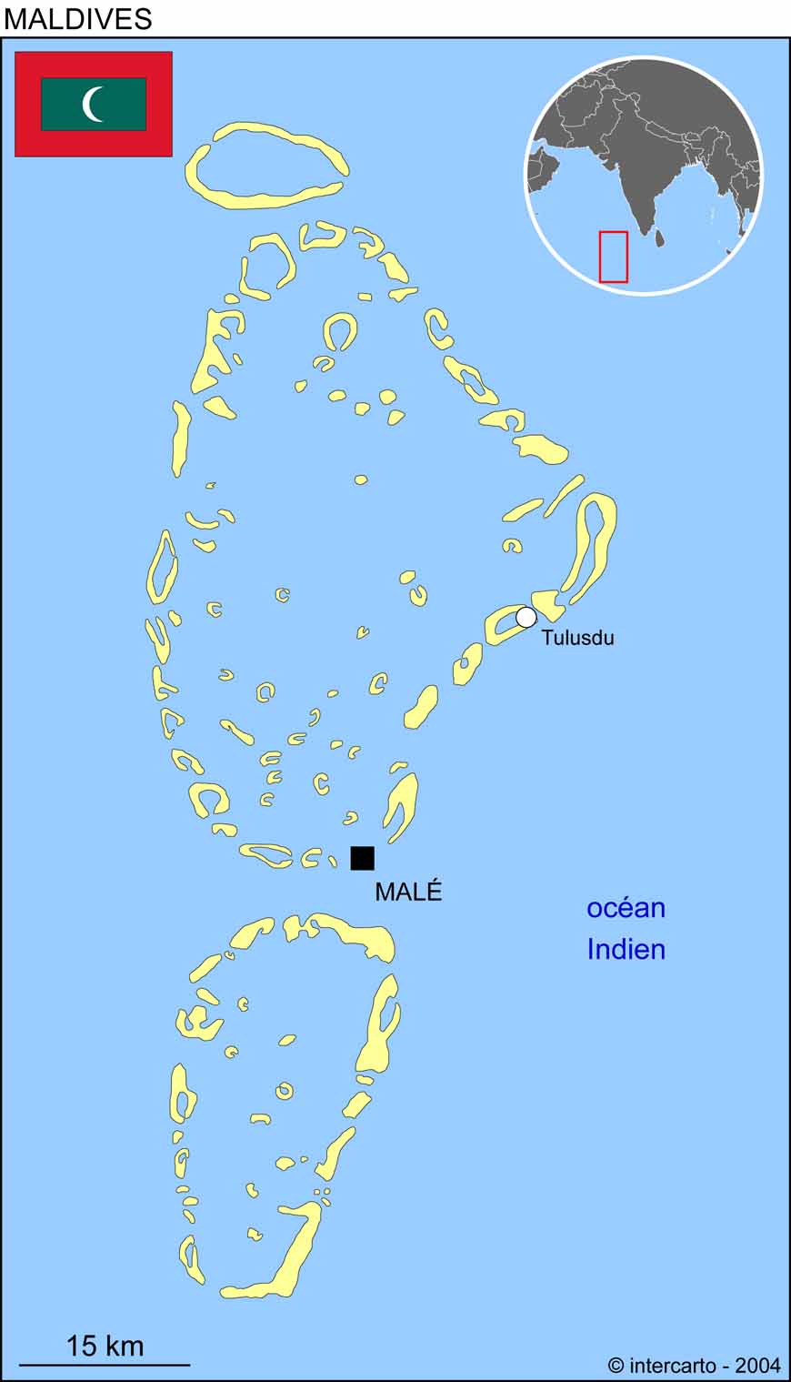 Carte des Maldives