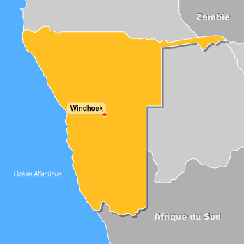 Carte de la Namibie