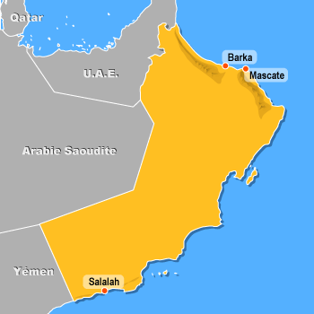 Carte d'Oman