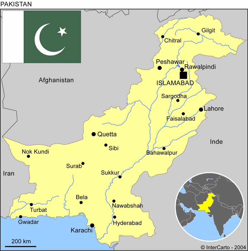 Carte du Pakistan