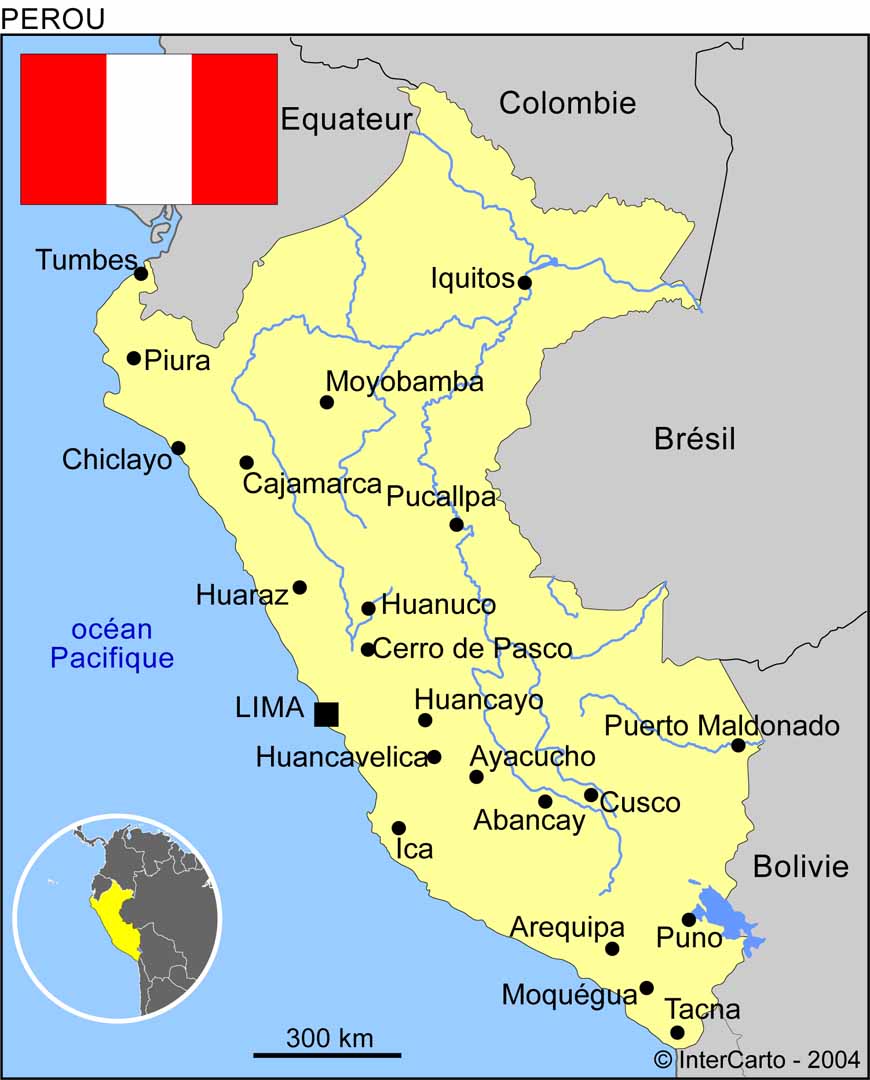 Carte du Pérou