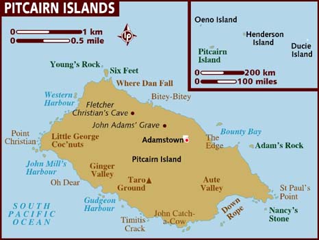 Carte de Pitcairn