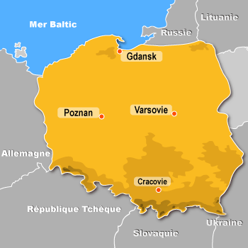 Carte de la Pologne