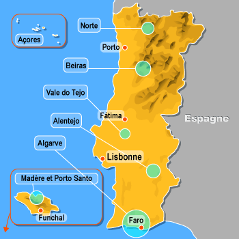 Carte du Portugal