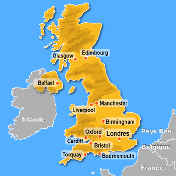 Carte du Royaume-Uni