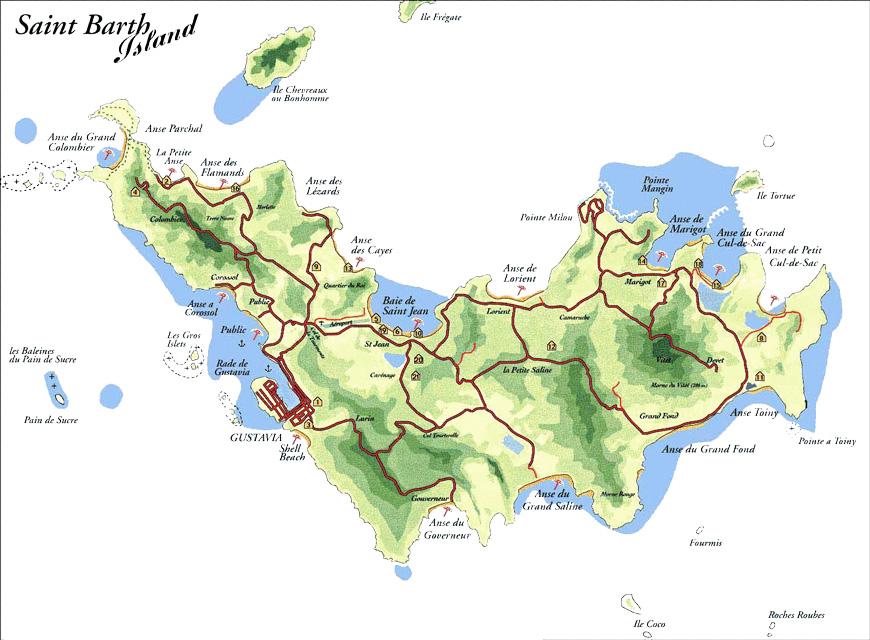 saint barthélemy sur la carte du monde