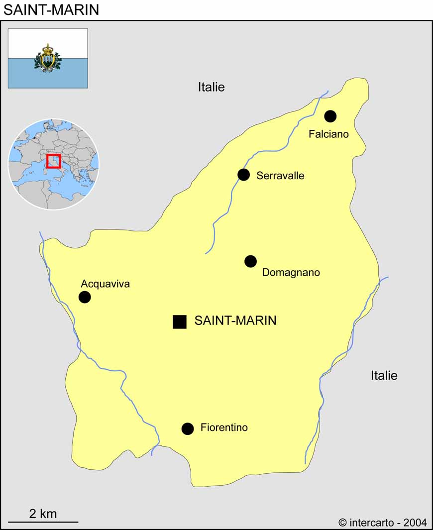 Carte de Saint-Marin