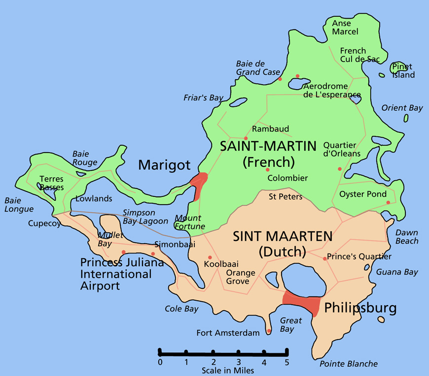 carte de saint martin