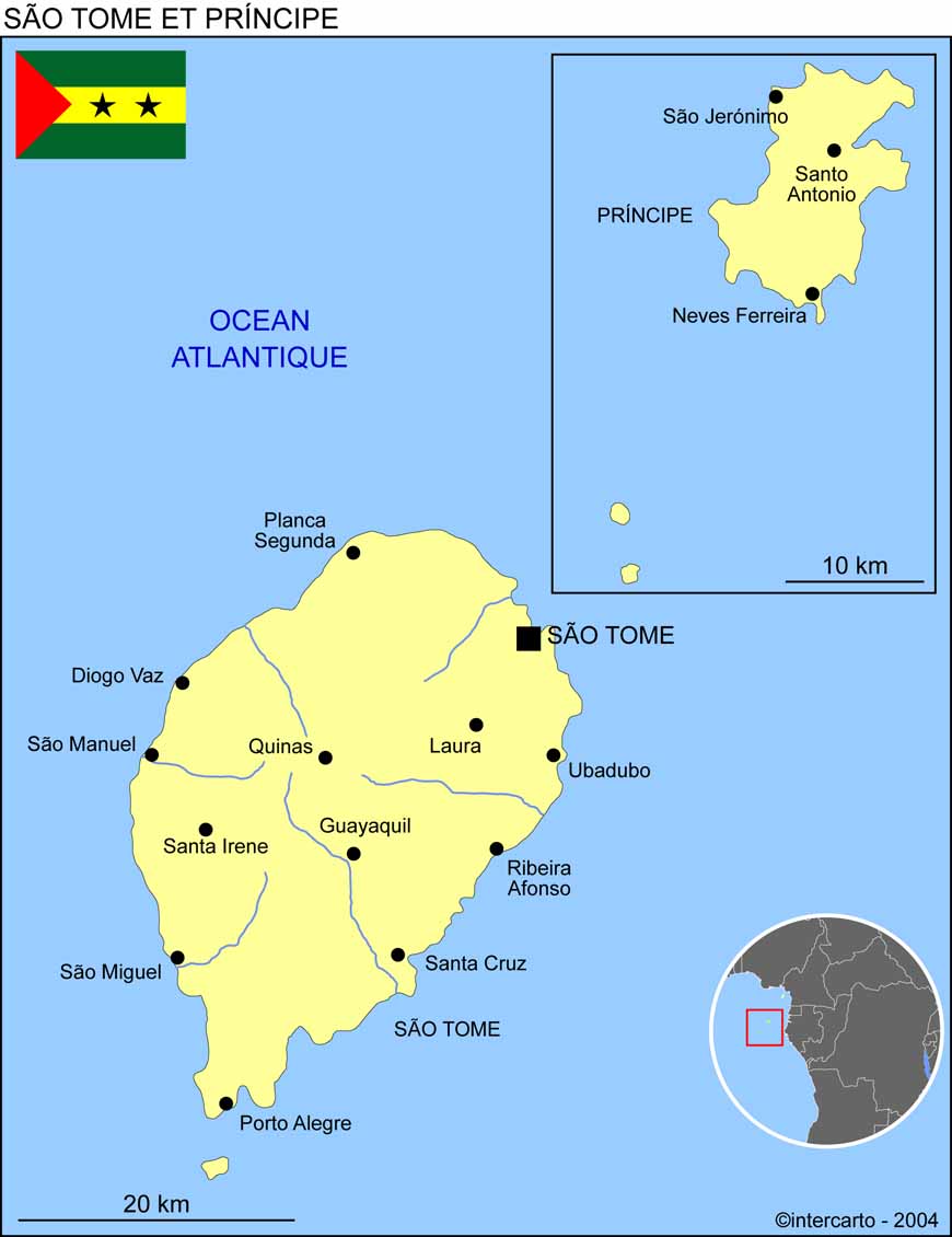 Carte de Sao Tom-et-Principe