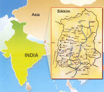 Carte du Sikkim