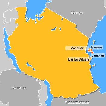 Carte de la Tanzanie