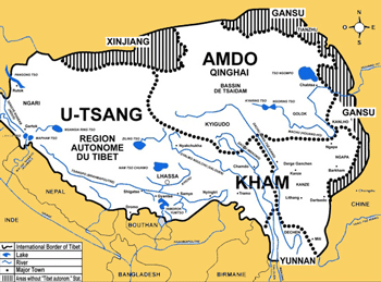 Carte du Tibet