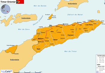 Carte du Timor-Leste