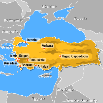 Carte de la Turquie