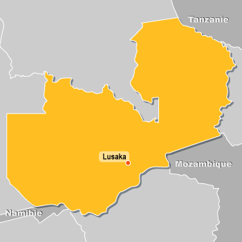 Carte de la Zambie