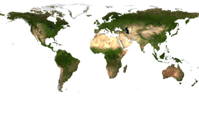 Planisphre en couleur - Terre
